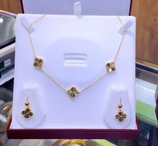 24K VANCLEEF KNECKLACE SET